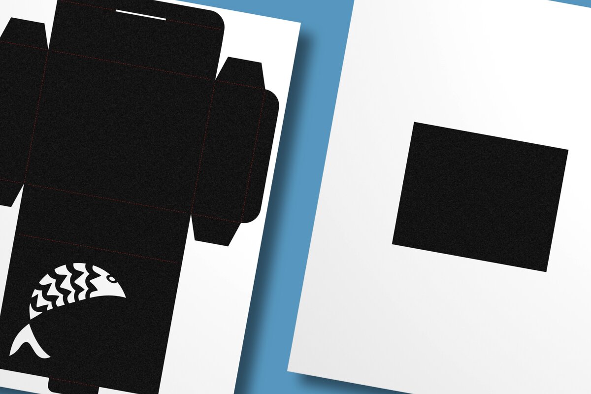 Σετ των 2 Intra απο ξύλο plywood  Χρώμα wenge 3mm-4mm πάχος - Πρότυπο ορθογώνιου κουτιού αποκοπής ψαριών 3 Δίασταση 10x8 cm INTRAFABR-33560618