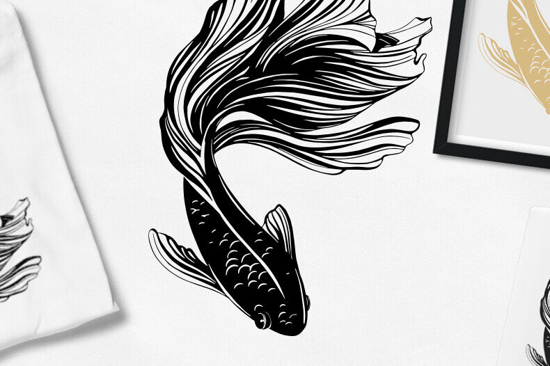 Σετ των 2 Intra απο ξύλο plywood  Χρώμα wenge 3mm-4mm πάχος - Fish Layered Paper Cut/ Paper Cut Fish Δίασταση 10x15 cm INTRAFABR-115584798