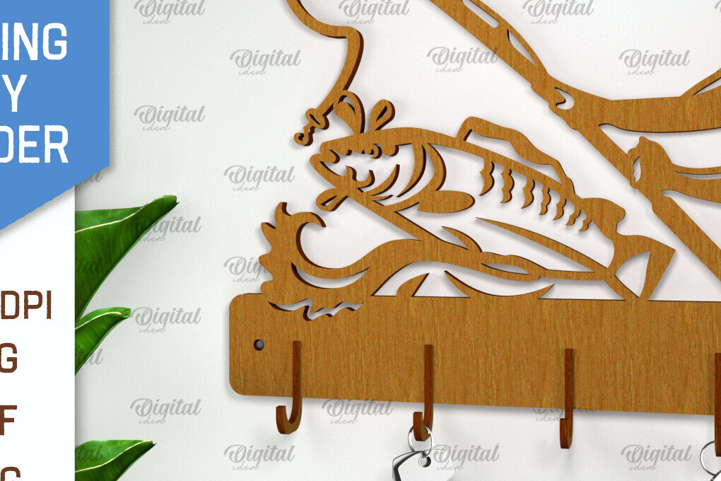 Σετ των 2 Intra απο ξύλο plywood  Χρώμα wenge 3mm-4mm πάχος - Μπρελόκ ψαρέματος . Ψάρια Δίασταση 4x4 cm INTRAFABR-68359473