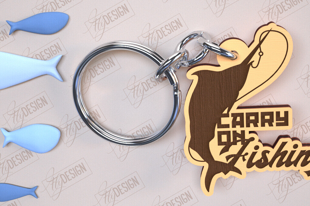 Σετ των 2 Intra απο ξύλο plywood  Χρώμα wenge 3mm-4mm πάχος - Μπρελόκ ψαρέματος | Δώρο Ψαράς | CNC Δίασταση 4x4 cm INTRAFABR-105557050