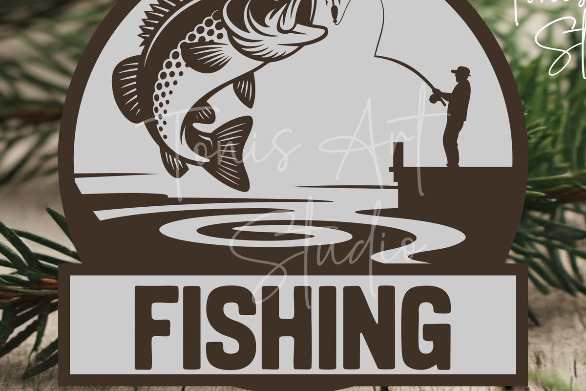 Intra απο ξύλο plywood  Χρώμα wenge 3mm-4mm πάχος - Μονόγραμμα ψαρέματος , Bass Fishing Laser Δίασταση 40x50 cm INTRAFABR-112385577