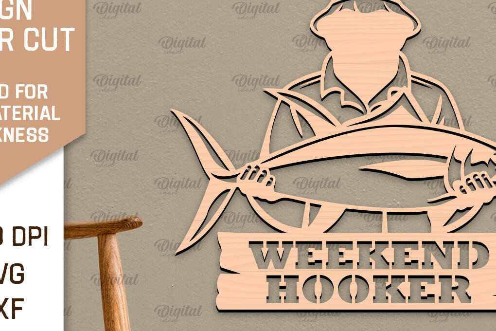 Intra απο ξύλο plywood  Χρώμα wenge 3mm-4mm πάχος - Ψάρεμα σημάδι LaserCut. Fishing Decor Δίασταση 30x20 cm INTRAFABR-59254742