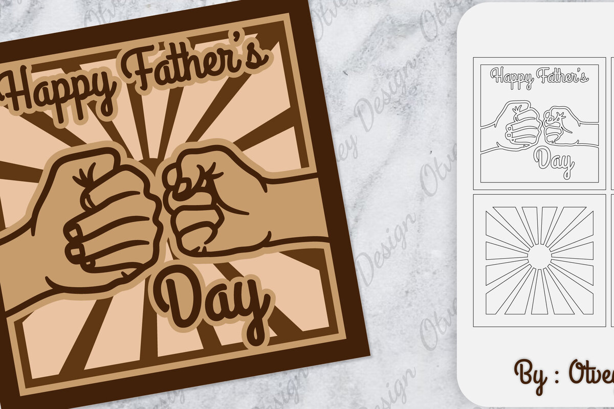 Intra απο ξύλο plywood  Χρώμα wenge 3mm-4mm πάχος - Fist Bump Lasercut | Father Bumping Fist Δίασταση 30x20 cm INTRAFABR-95575470