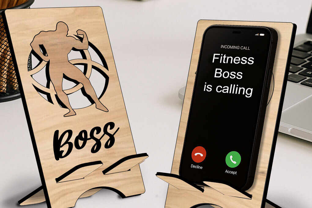 Σετ των 2 Intra απο ξύλο plywood  Χρώμα wenge 3mm-4mm πάχος - Βάση τηλεφώνου Boss Fitness Bodybuilding Δίασταση 20x20 cm INTRAFABR-68694163