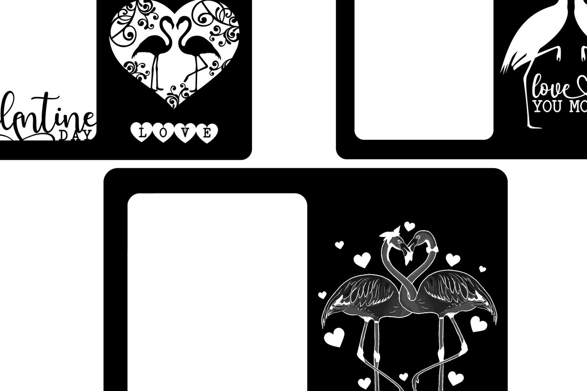 Σετ των 2 Intra απο ξύλο plywood  Χρώμα wenge 3mm-4mm πάχος - Flamingo 3d Bundle Flamingo Clip Art Δίασταση 4x4 cm INTRAFABR-105557225