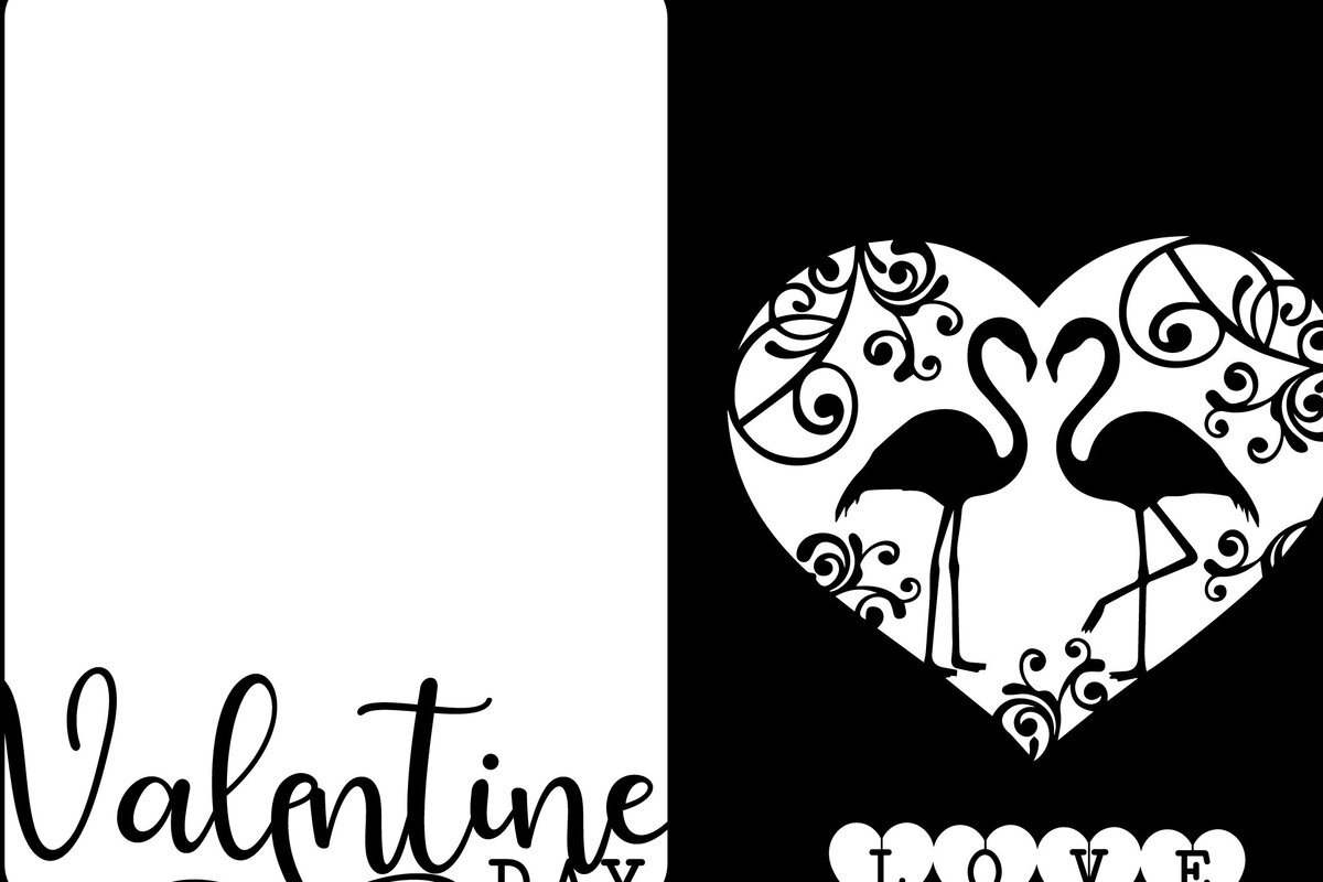 Σετ των 2 Intra απο ξύλο plywood  Χρώμα wenge 3mm-4mm πάχος - Flamingo Love Κορνίζα Αγίου Βαλεντίνου Δίασταση 4x4 cm INTRAFABR-68365630