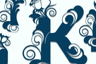 Intra απο ξύλο plywood  Χρώμα wenge 3mm-4mm πάχος - Floral Alphabet Δίασταση 30x20 cm INTRAFABR-116865140