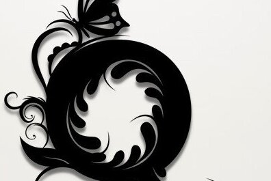 Intra απο ξύλο plywood  Χρώμα wenge 3mm-4mm πάχος - Floral Alphabet , Q Letter Δίασταση 30x20 cm INTRAFABR-105557704