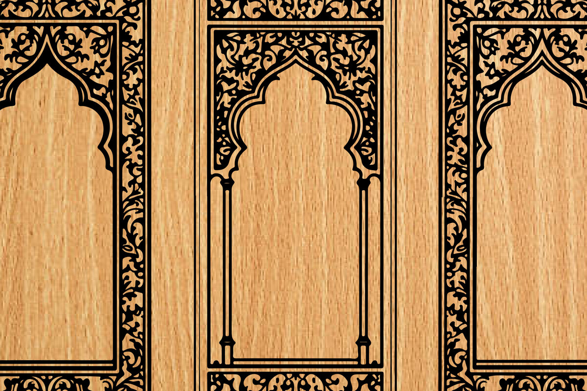 Σετ των 2 Intra απο ξύλο plywood  Χρώμα wenge 3mm-4mm πάχος - λέιζερ σελιδοδεικτών Floral Δίασταση 4x4 cm INTRAFABR-122611724