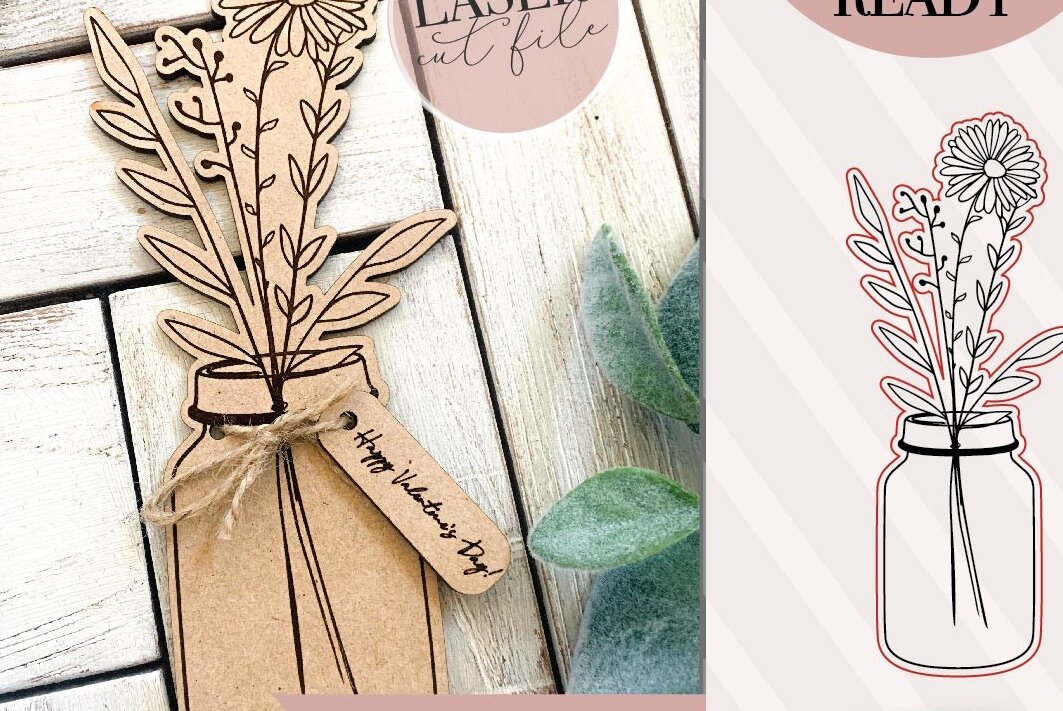 Σετ των 2 Intra απο ξύλο plywood  Χρώμα wenge 3mm-4mm πάχος - Ανθοδέσμη Δίασταση 20x20 cm INTRAFABR-36209448