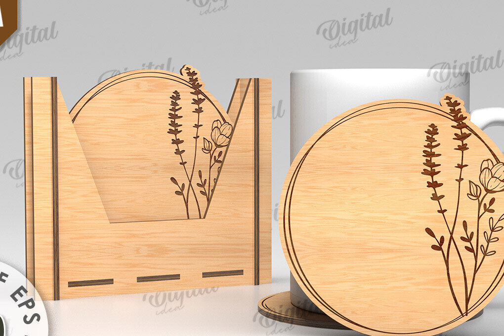 Intra απο ξύλο plywood  Χρώμα wenge 3mm-4mm πάχος - Σουβέρ λουλουδιών με κουτί αποθήκευσης Δίασταση 30x20 cm INTRAFABR-95782219