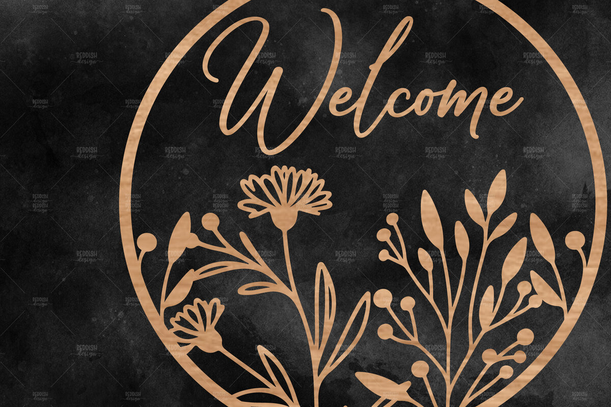 Intra απο ξύλο plywood  Χρώμα wenge 3mm-4mm πάχος - Floral κρεμάστρα πόρτας , Δίασταση 30x20 cm INTRAFABR-123373738