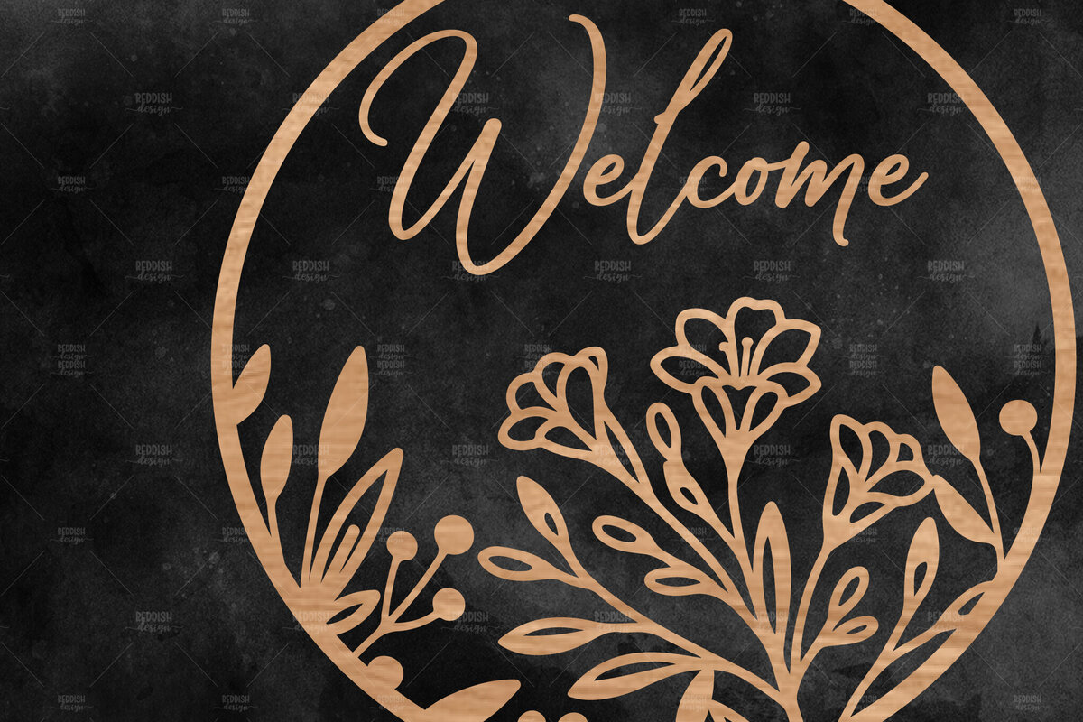 Intra απο ξύλο plywood  Χρώμα wenge 3mm-4mm πάχος - Floral κρεμάστρα πόρτας Δίασταση 30x20 cm INTRAFABR-36038973