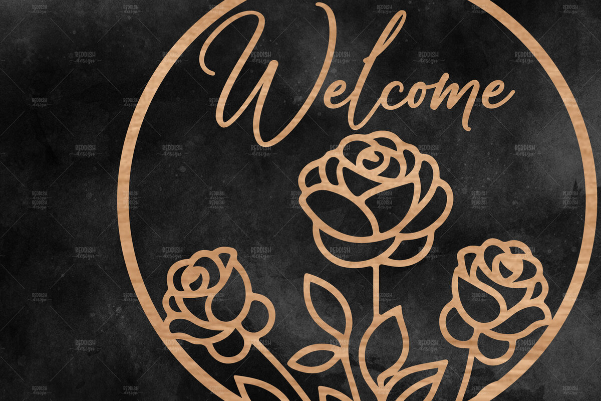 Intra απο ξύλο plywood  Χρώμα wenge 3mm-4mm πάχος - Floral κρεμάστρα πόρτας Δίασταση 30x20 cm INTRAFABR-117115554