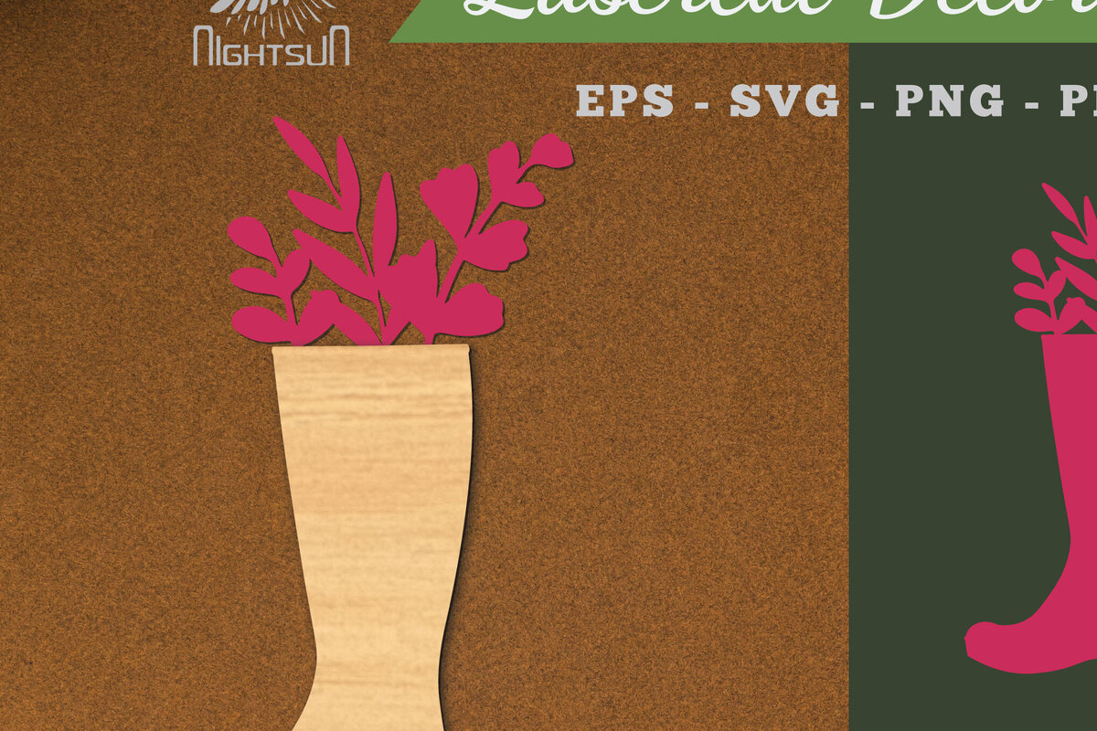 Σετ των 2 Intra απο ξύλο plywood  Χρώμα wenge 3mm-4mm πάχος - Floral σε Παπούτσια Διακόσμηση με Δίασταση 20x20 cm INTRAFABR-120431828