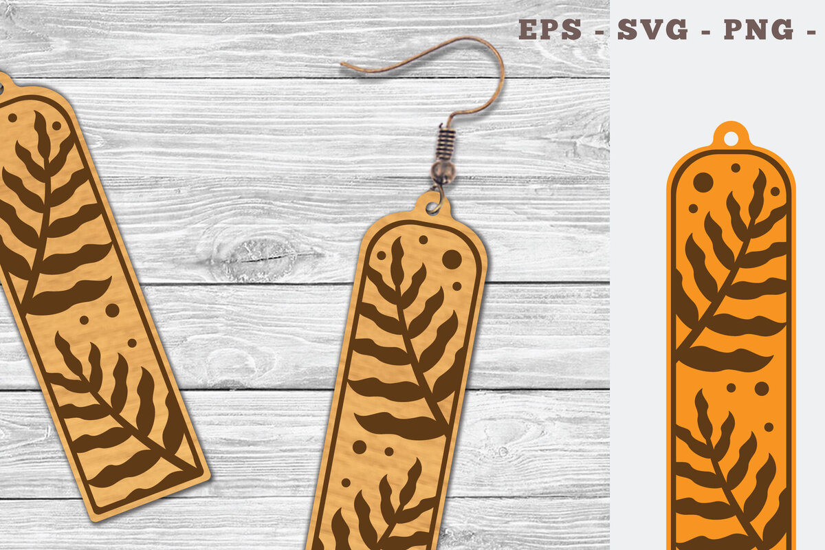 Σετ των 3 Intra απο ξύλο plywood  Χρώμα wenge 3mm-4mm πάχος - Σκουλαρίκια με φλοράλ λέιζερ 3 Δίασταση 3x3 cm INTRAFABR-116764142