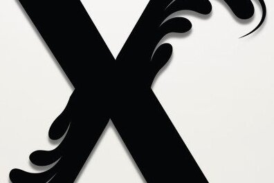 Intra απο ξύλο plywood  Χρώμα wenge 3mm-4mm πάχος - Floral Letter X Δίασταση 30x20 cm INTRAFABR-97569461