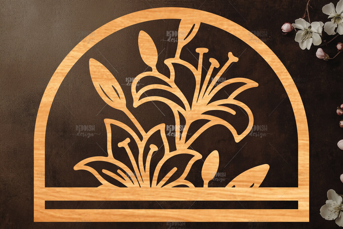 Σετ των 2 Intra απο ξύλο plywood  Χρώμα wenge 3mm-4mm πάχος - Φλοράλ Μακραμέ θήκη κοπής με λέιζερ Δίασταση 20x20 cm INTRAFABR-27336300