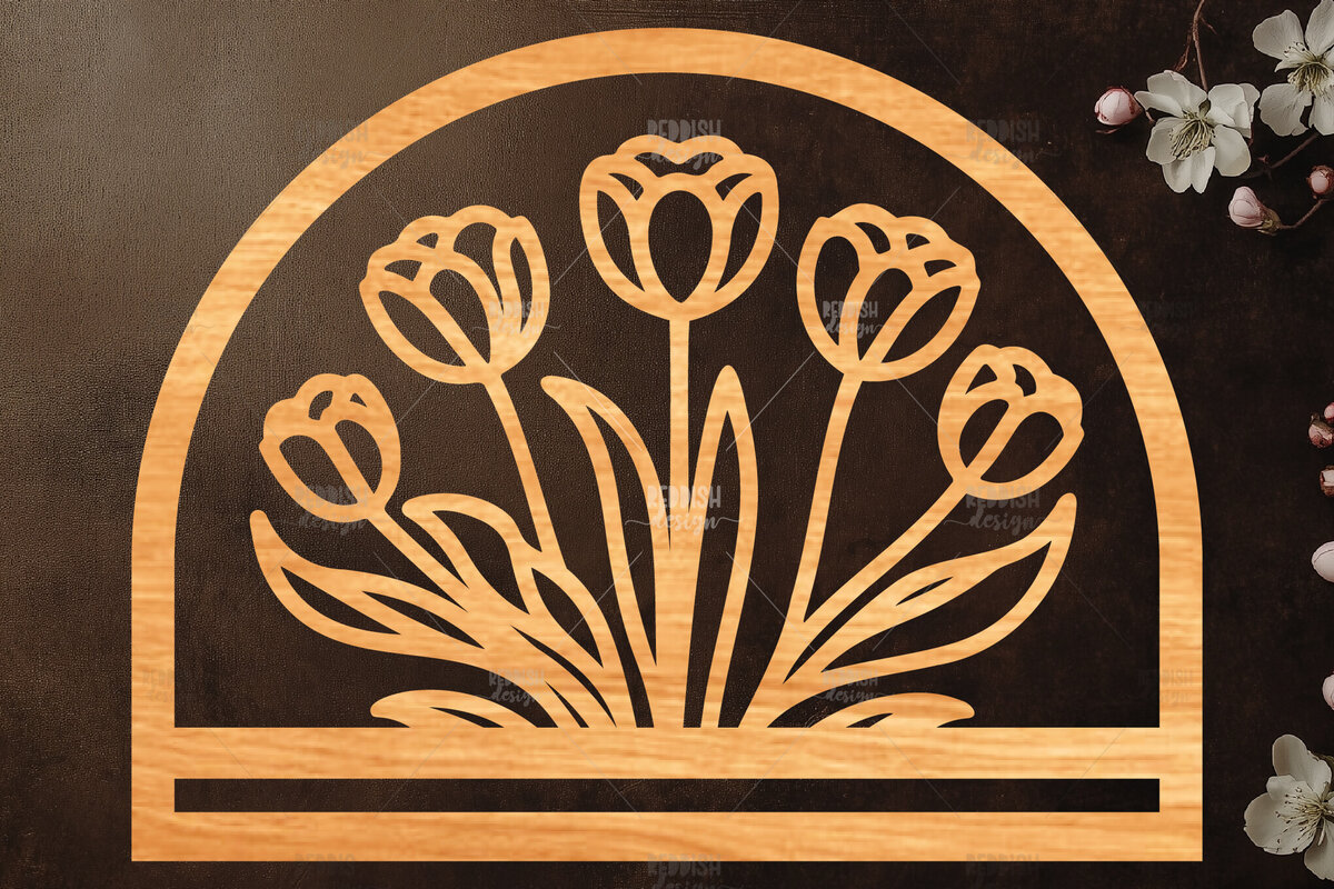 Σετ των 2 Intra απο ξύλο plywood  Χρώμα wenge 3mm-4mm πάχος - Φλοράλ Μακραμέ θήκη κοπής με λέιζερ Δίασταση 20x20 cm INTRAFABR-100170788