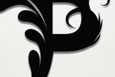 Intra απο ξύλο plywood  Χρώμα wenge 3mm-4mm πάχος - Floral P Letter Δίασταση 30x20 cm INTRAFABR-120390034