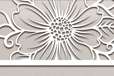 Intra απο ξύλο plywood  Χρώμα wenge 3mm-4mm πάχος - Floral Panel Δίασταση 30x20 cm INTRAFABR-121963331