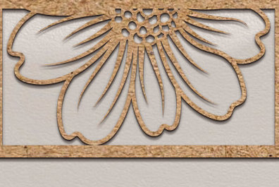 Intra απο ξύλο plywood  Χρώμα wenge 3mm-4mm πάχος - Floral Panel Δίασταση 30x20 cm INTRAFABR-121963380