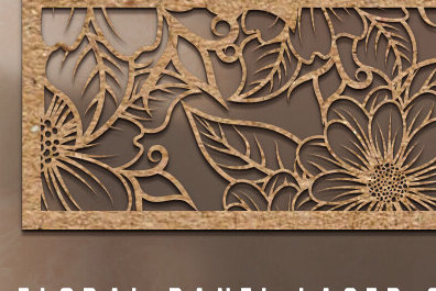 Intra απο ξύλο plywood  Χρώμα wenge 3mm-4mm πάχος - Floral Panel Δίασταση 30x20 cm INTRAFABR-119466600