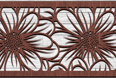 Intra απο ξύλο plywood  Χρώμα wenge 3mm-4mm πάχος - Floral Panel Δίασταση 30x20 cm INTRAFABR-119466631