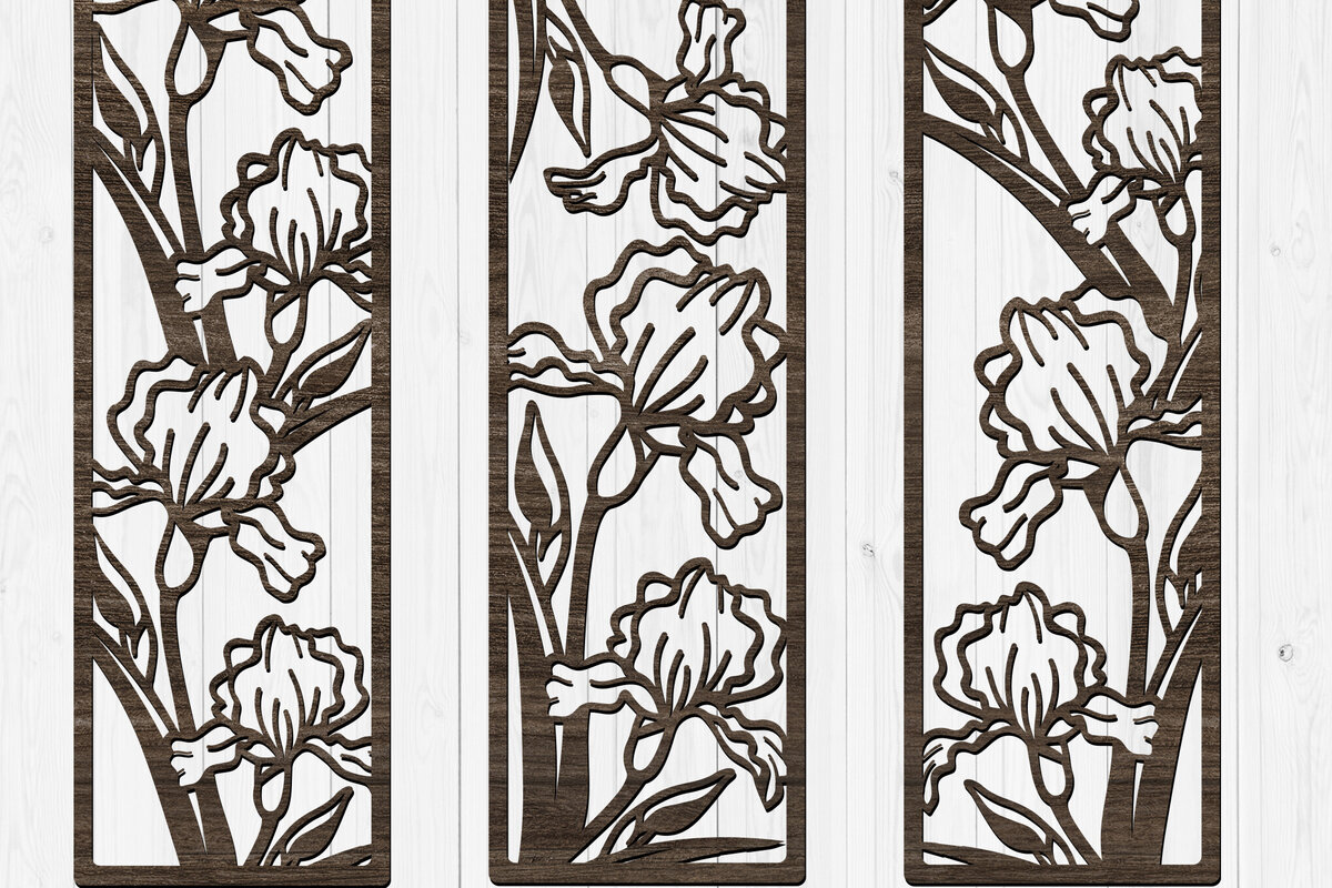 Intra απο ξύλο plywood  Χρώμα wenge 3mm-4mm πάχος - Floral πάνελ τοίχου τέχνης Δίασταση 30x20 cm INTRAFABR-117463068