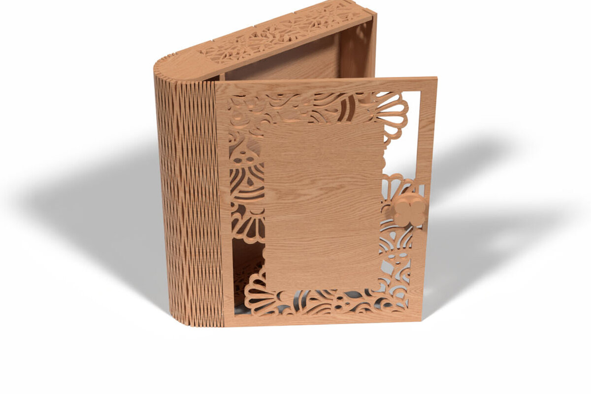 Intra απο ξύλο plywood  Χρώμα wenge 3mm-4mm πάχος - Floral μοτίβο Box Δίασταση 30x30 cm INTRAFABR-119466321