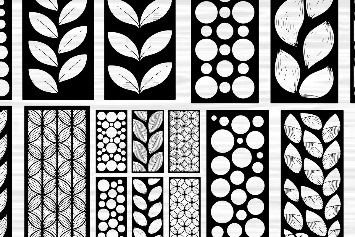 Σετ των 2 Intra απο ξύλο plywood  Χρώμα wenge 3mm-4mm πάχος - Στένσιλ νυχιών με λουλουδάτο σχέδιο με λέιζερ Δίασταση 4x4 cm INTRAFABR-21410122