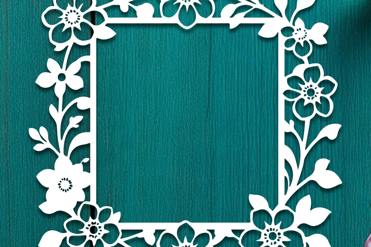 Intra απο ξύλο plywood  Χρώμα wenge 3mm-4mm πάχος - Floral Κορνίζα Paper-Cut Δίασταση 20x25 cm INTRAFABR-105469430