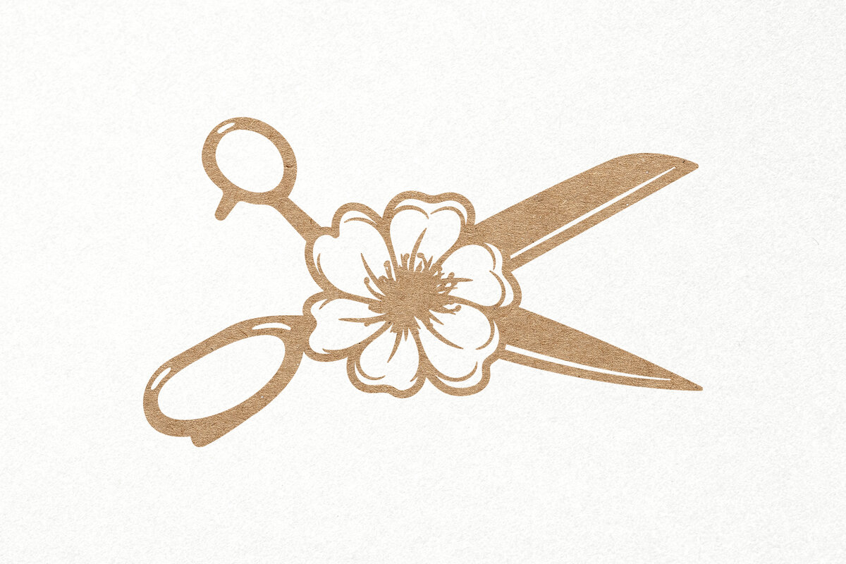 Intra απο ξύλο plywood  Χρώμα wenge 3mm-4mm πάχος - κοπής Scissors Floral Δίασταση 30x20 cm INTRAFABR-26370320