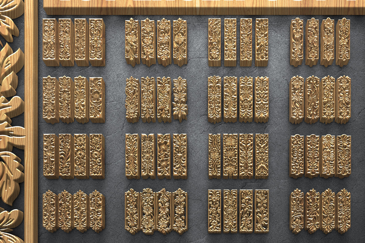 Intra απο ξύλο plywood  Χρώμα wenge 3mm-4mm πάχος - Πάνελ κοπής με λέιζερ Floral Scroll Δίασταση 3200x7200 cm INTRAFABR-120390048