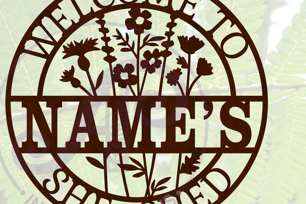 Intra απο ξύλο plywood  Χρώμα wenge 3mm-4mm πάχος - Floral She Shed Cut File Δίασταση 30x20 cm INTRAFABR-114928367