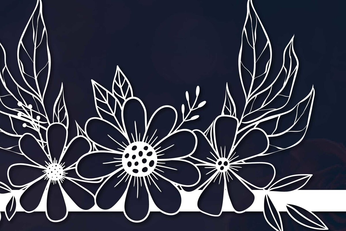 Intra απο ξύλο plywood  Χρώμα wenge 3mm-4mm πάχος - Floral Sign Laser/Paper Cut Δίασταση 30x20 cm INTRAFABR-113168683