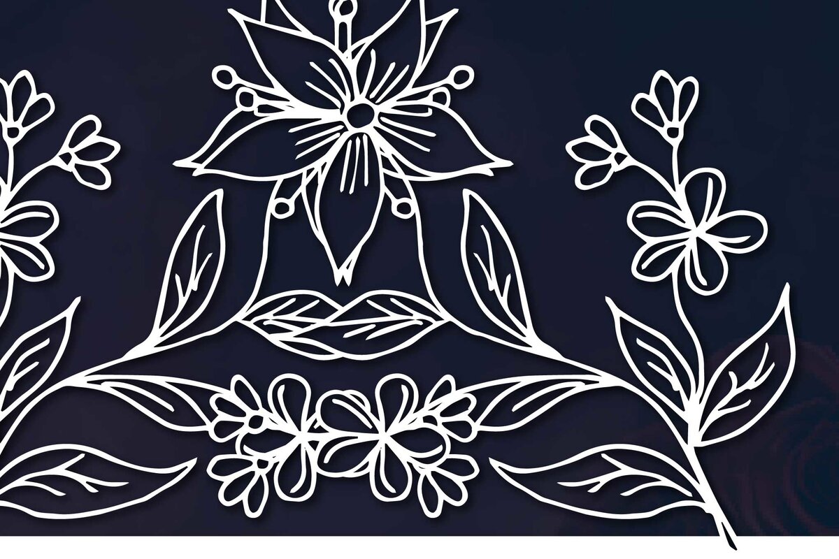 Intra απο ξύλο plywood  Χρώμα wenge 3mm-4mm πάχος - Floral Sign Laser/Paper Cut Δίασταση 30x20 cm INTRAFABR-32323072