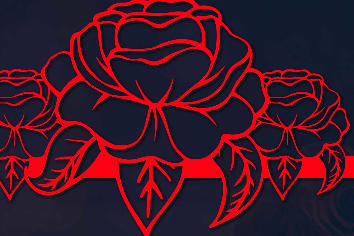 Intra απο ξύλο plywood  Χρώμα wenge 3mm-4mm πάχος - Floral Sign Laser/Paper Cut Δίασταση 30x20 cm INTRAFABR-86218152