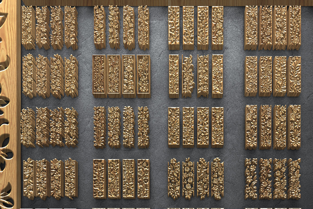 Intra απο ξύλο plywood  Χρώμα wenge 3mm-4mm πάχος - Πακέτο με floral ρίγες Δίασταση 3200x7200 cm INTRAFABR-90771578