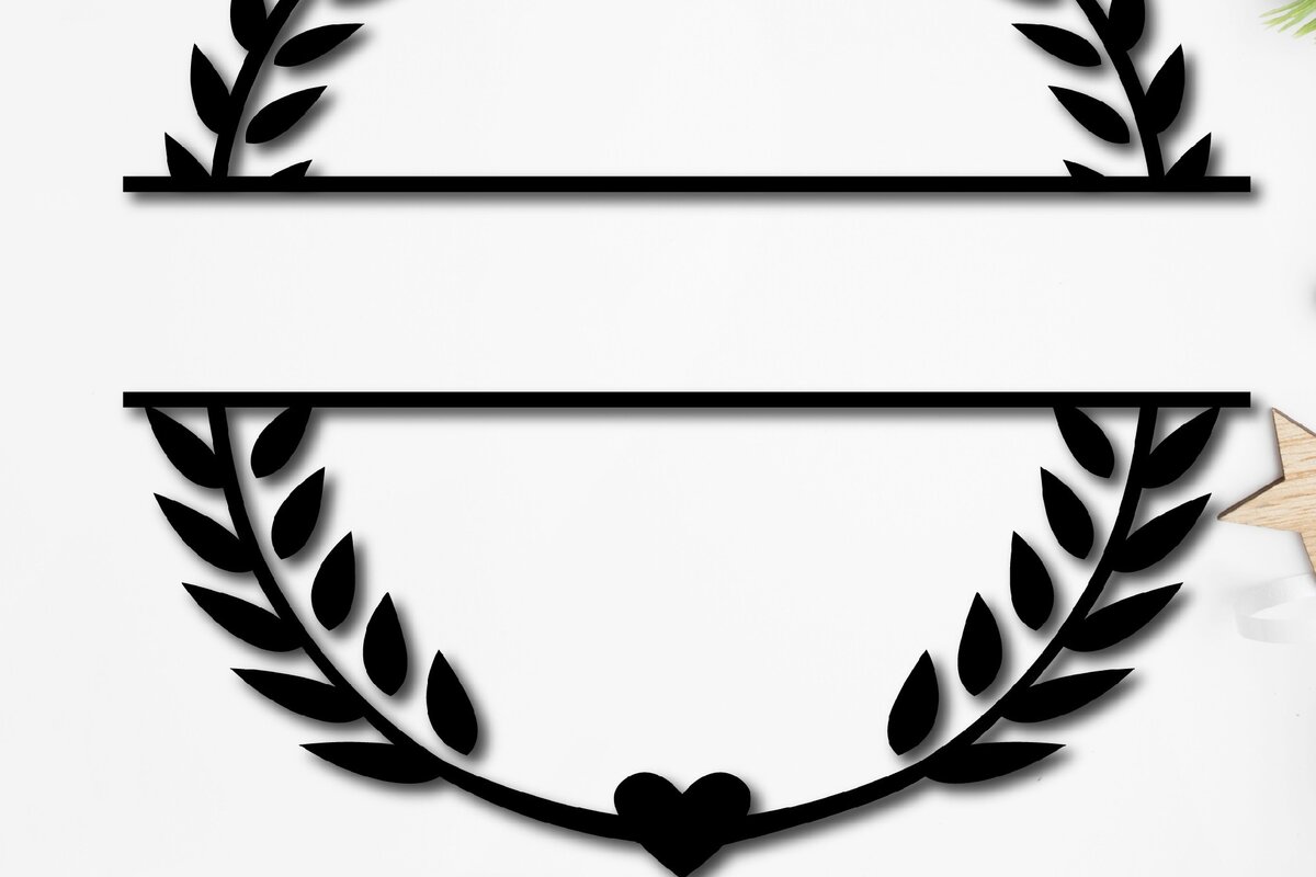 Intra απο ξύλο plywood  Χρώμα wenge 3mm-4mm πάχος - Floral Πλαίσιο Γάμου Μονόγραμμα Δίασταση 30x20 cm INTRAFABR-70939505