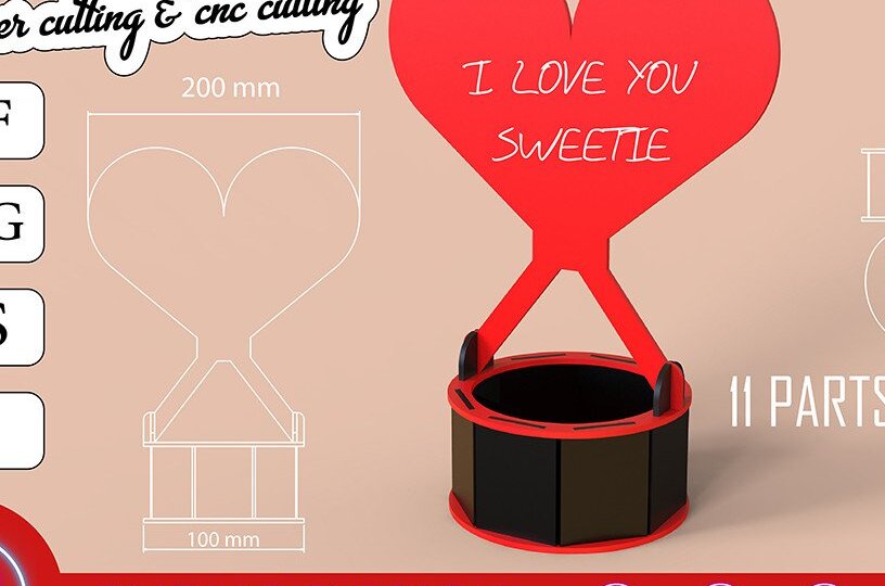 Σετ των 2 Intra απο ξύλο plywood  Χρώμα wenge 3mm-4mm πάχος - Καλάθι λουλουδιών για Δίασταση 20x20 cm INTRAFABR-69257847