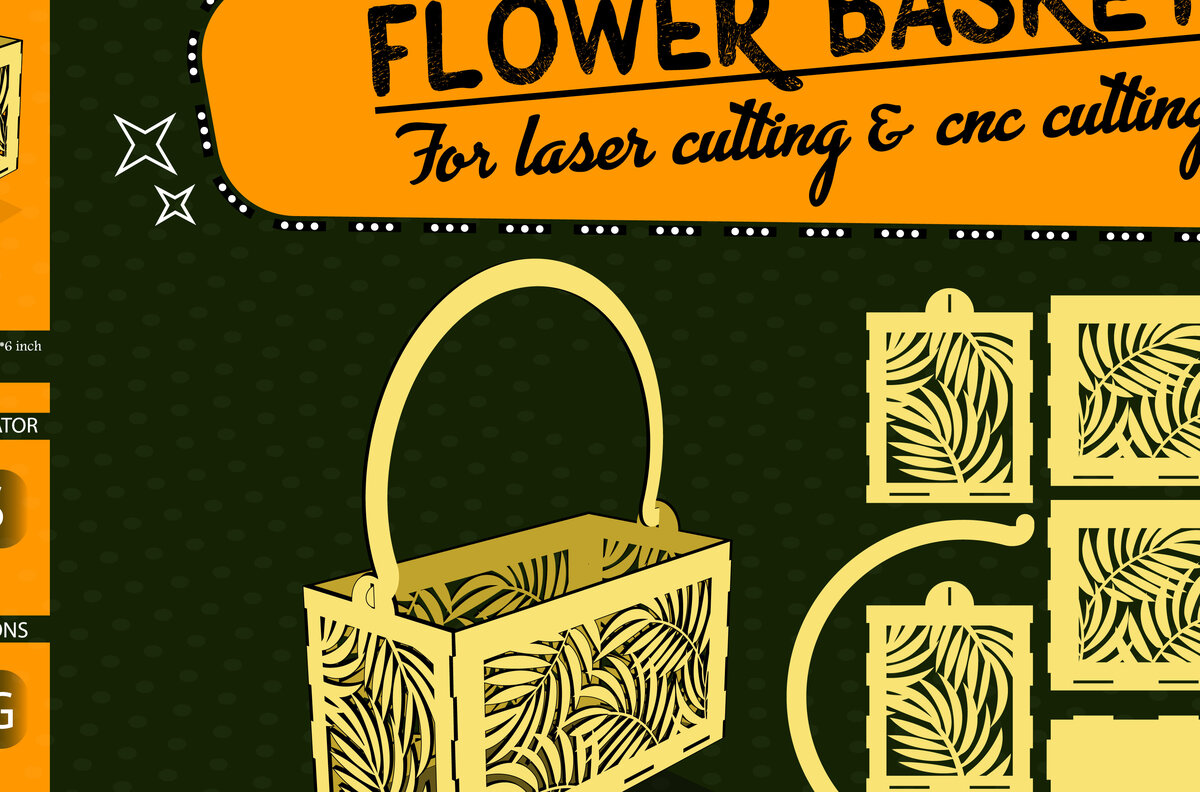 Intra απο ξύλο plywood  Χρώμα wenge 3mm-4mm πάχος - Καλάθι λουλουδιών για Δίασταση 30x20 cm INTRAFABR-27570248