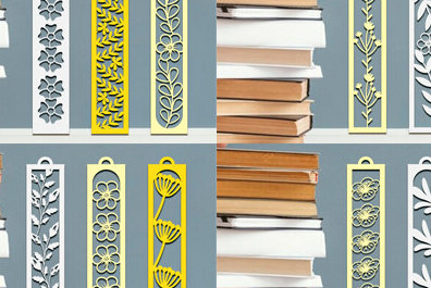 Σετ των 2 Intra απο ξύλο plywood  Χρώμα wenge 3mm-4mm πάχος - Πακέτο σελιδοδείκτης λουλουδιών Δίασταση 5x20 cm INTRAFABR-64955365