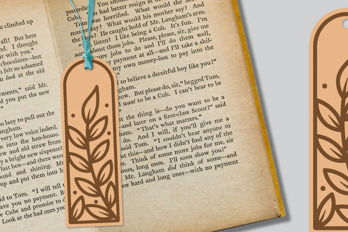 Σετ των 2 Intra απο ξύλο plywood  Χρώμα wenge 3mm-4mm πάχος - Λουλούδι σελιδοδείκτης Lasercut Δίασταση 5x20 cm INTRAFABR-123425546