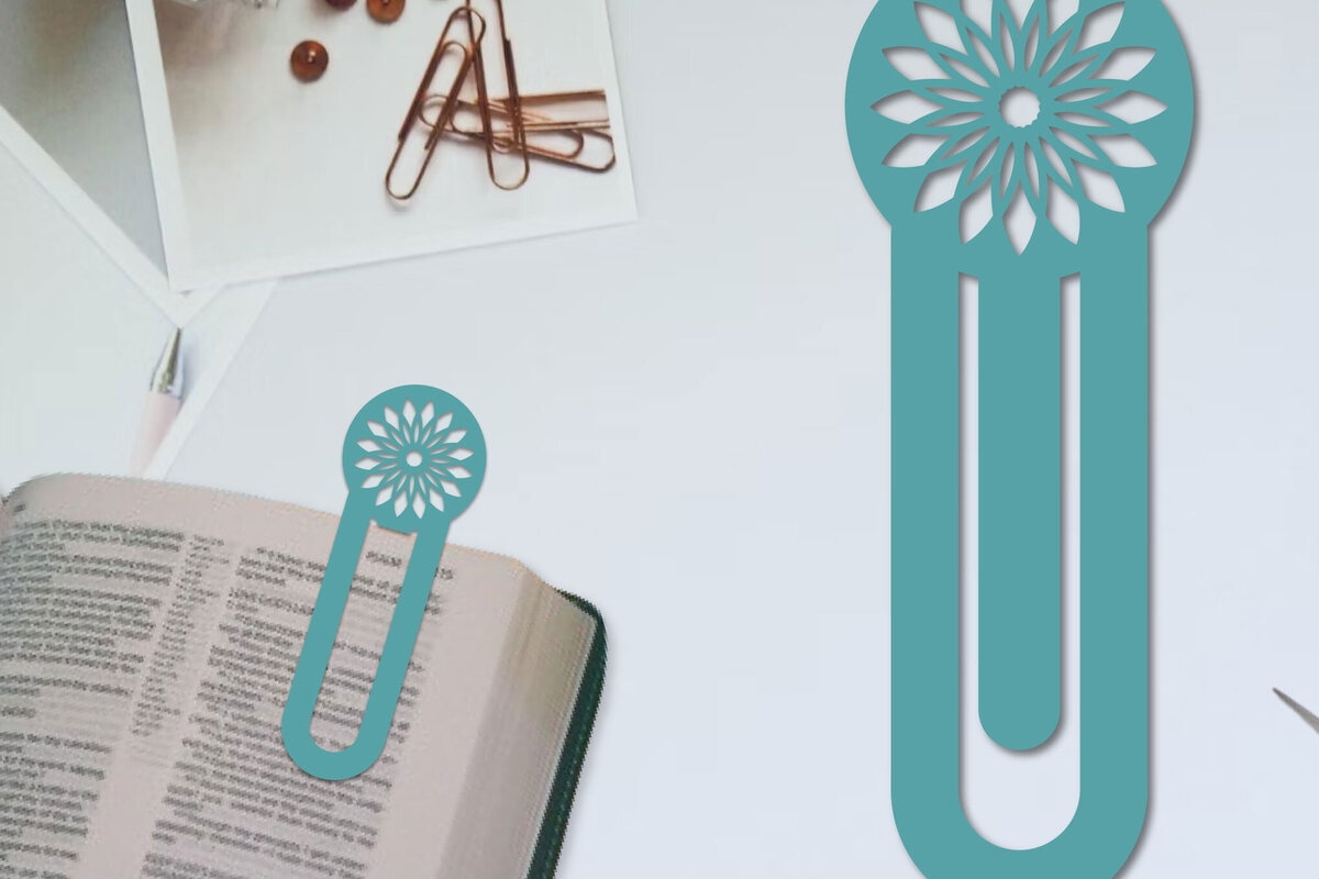 Σετ των 2 Intra απο ξύλο plywood  Χρώμα wenge 3mm-4mm πάχος - Λουλούδι σελιδοδείκτης Χαρτοκόψιμο με λέιζερ Δίασταση 5x20 cm INTRAFABR-123425545