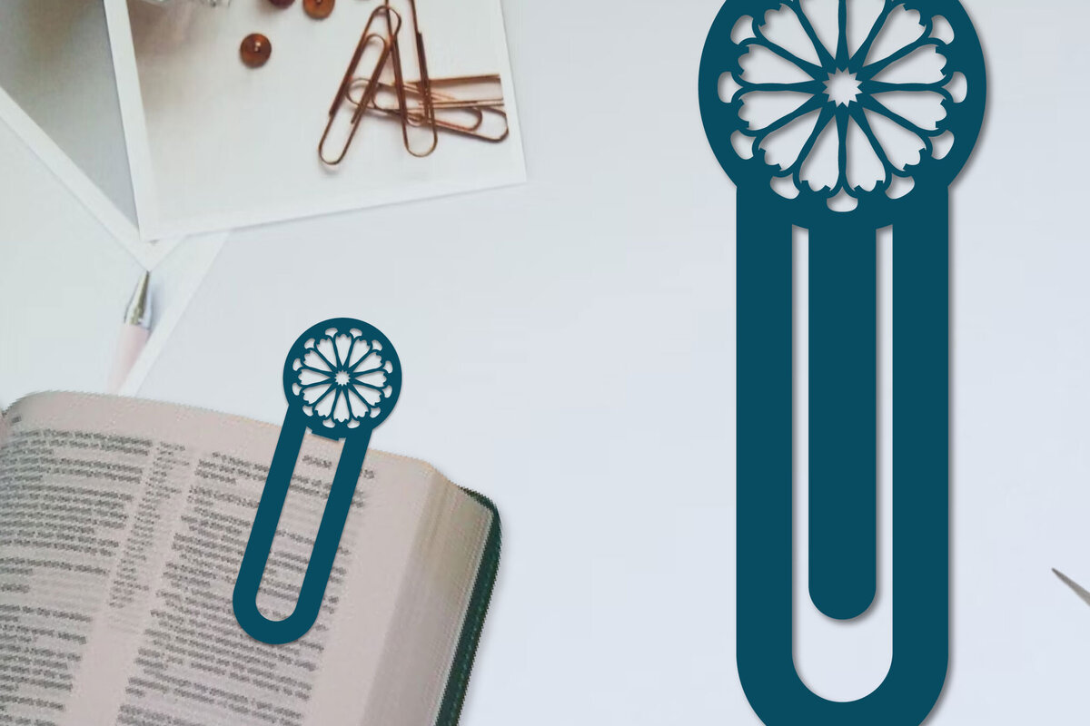 Σετ των 2 Intra απο ξύλο plywood  Χρώμα wenge 3mm-4mm πάχος - Λουλούδι σελιδοδείκτης Χαρτοκόψιμο με λέιζερ Δίασταση 5x20 cm INTRAFABR-123552600