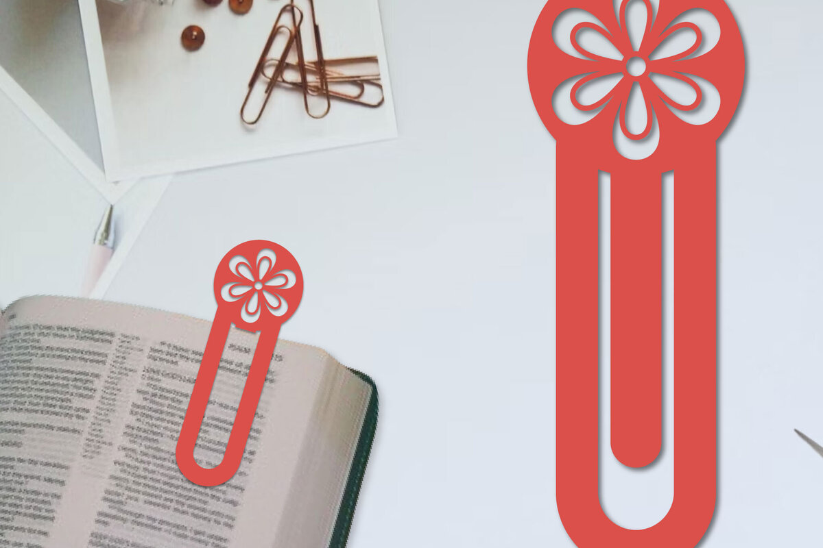 Σετ των 2 Intra απο ξύλο plywood  Χρώμα wenge 3mm-4mm πάχος - Λουλούδι σελιδοδείκτης Χαρτοκόψιμο με λέιζερ Δίασταση 5x20 cm INTRAFABR-123552605