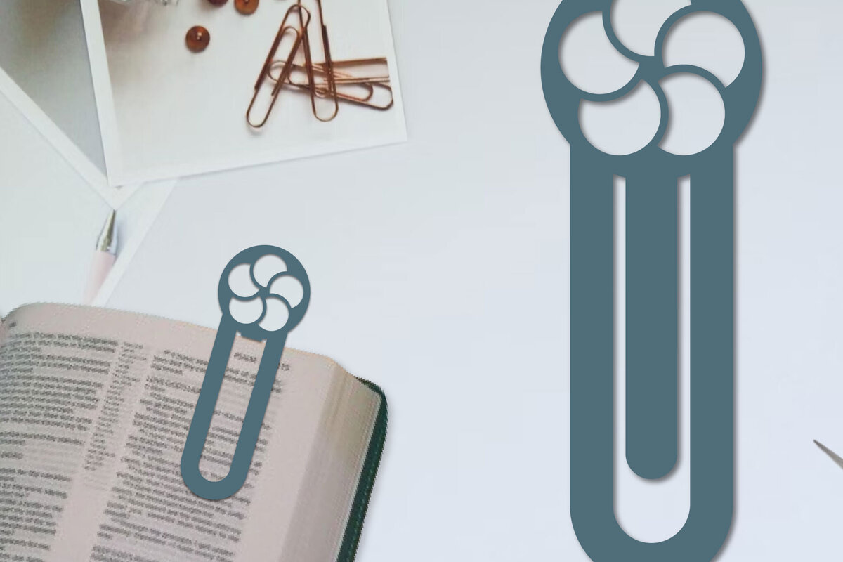 Σετ των 2 Intra απο ξύλο plywood  Χρώμα wenge 3mm-4mm πάχος - Λουλούδι σελιδοδείκτης Χαρτοκόψιμο με λέιζερ Δίασταση 5x20 cm INTRAFABR-123552614