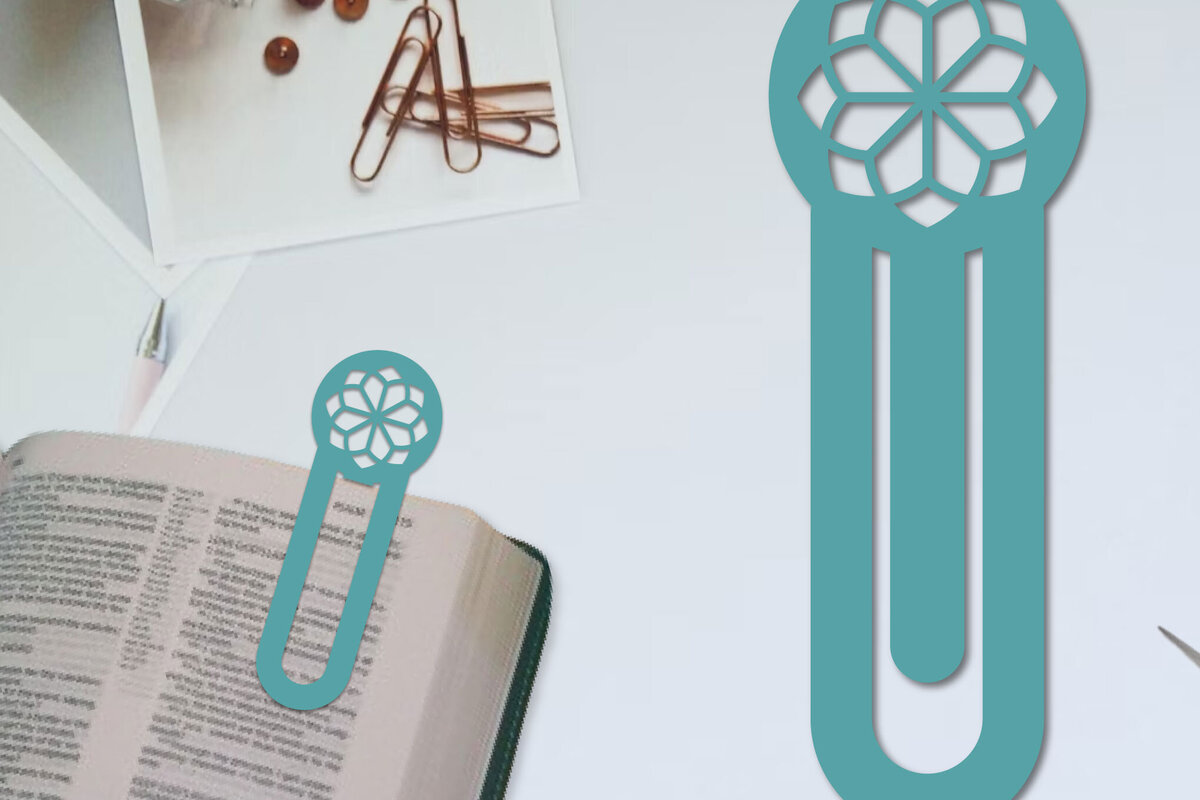 Σετ των 2 Intra απο ξύλο plywood  Χρώμα wenge 3mm-4mm πάχος - Λουλούδι σελιδοδείκτης Χαρτοκόψιμο με λέιζερ Δίασταση 5x20 cm INTRAFABR-123552562