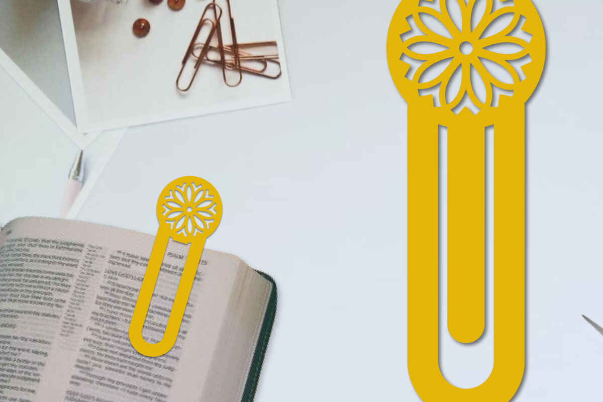 Σετ των 2 Intra απο ξύλο plywood  Χρώμα wenge 3mm-4mm πάχος - Λουλούδι σελιδοδείκτης Χαρτοκόψιμο με λέιζερ Δίασταση 5x20 cm INTRAFABR-123552568